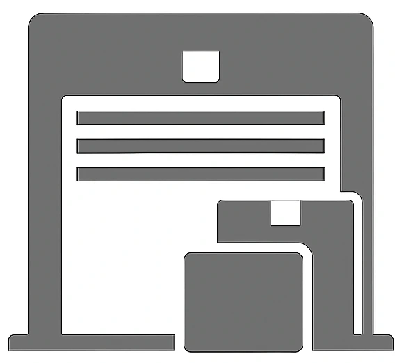 Image sous fond blanc d'un pictogramme pour le box de stockage